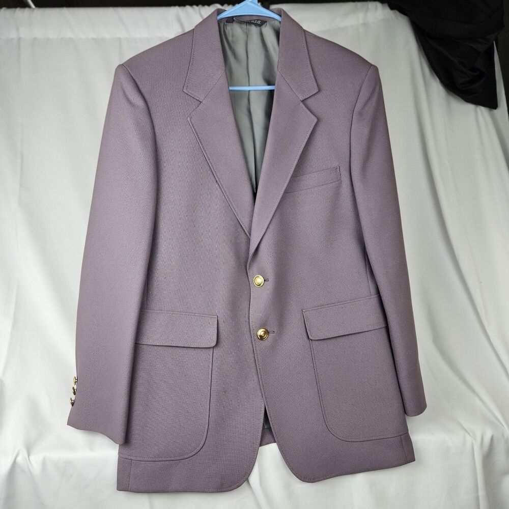 Oakton Ltd Suit‎ Jacket Men's 38S Gray Perma-Prest Classic Collection Blazer